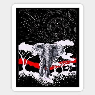 Chromatic elephant Sticker